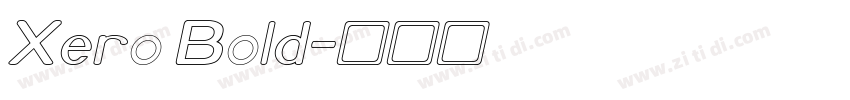 Xero Bold字体转换